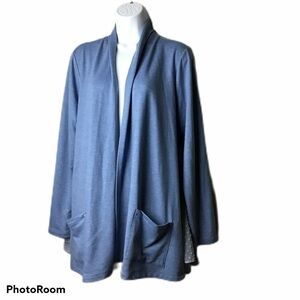 𝅺logo Lounge By Lori Goldstein Open Front Cardigan